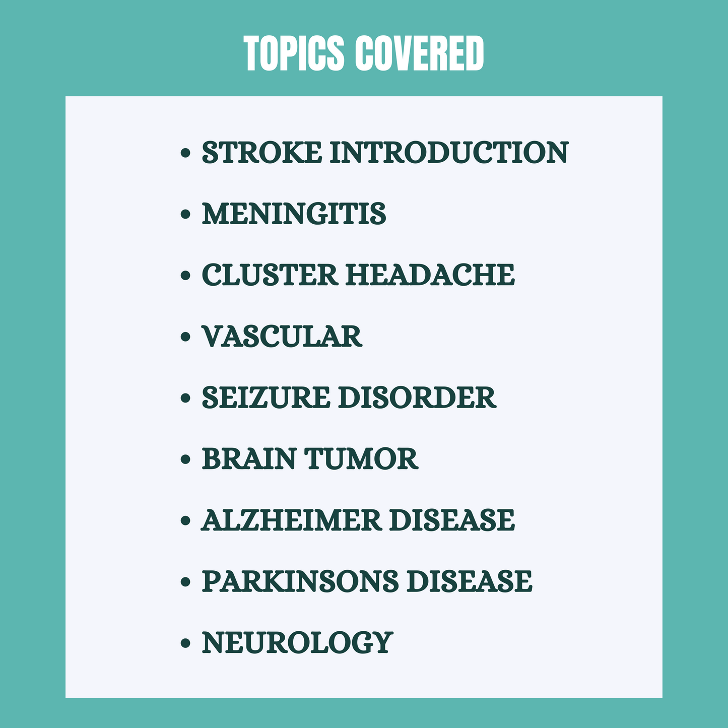 Brain Disorder Study Guide - Nursing Focus