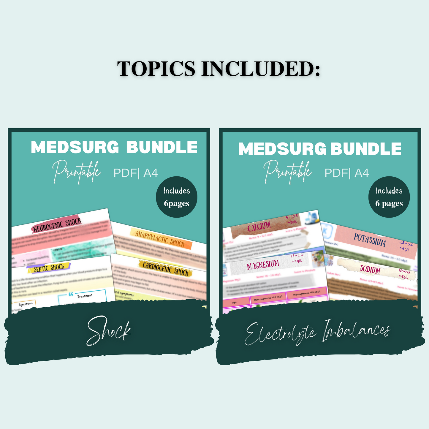 Med Surg Study Notes Bundle