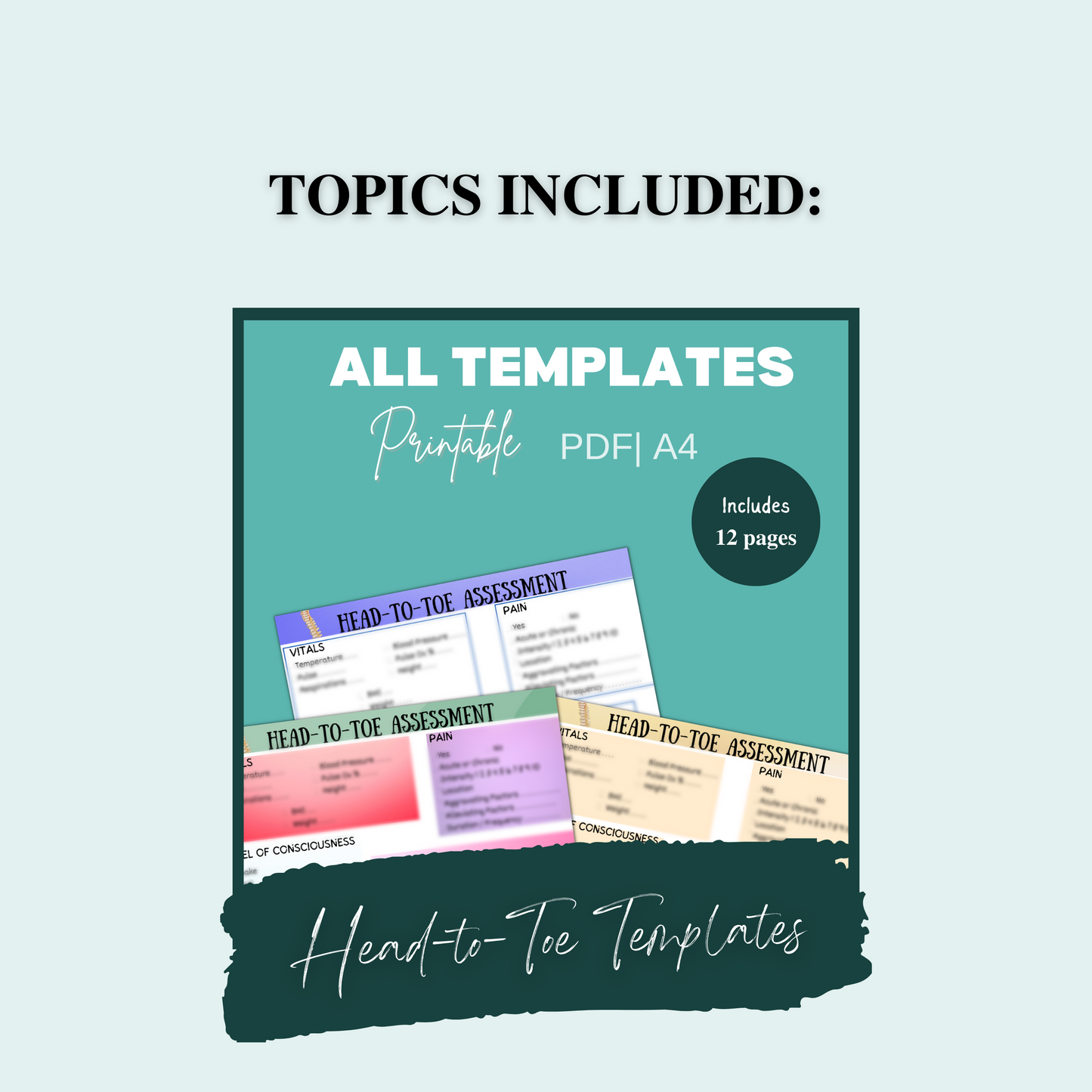 Nursing Templates| Medsurg | Pharmacology| Assessments