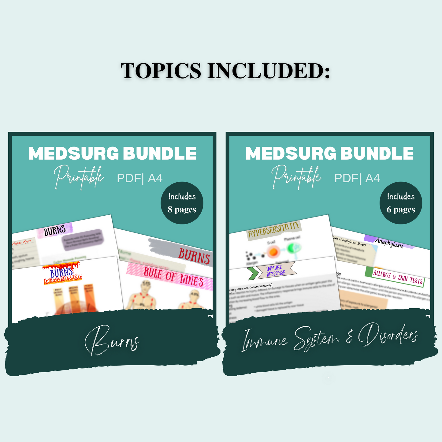 Med Surg Study Notes Bundle