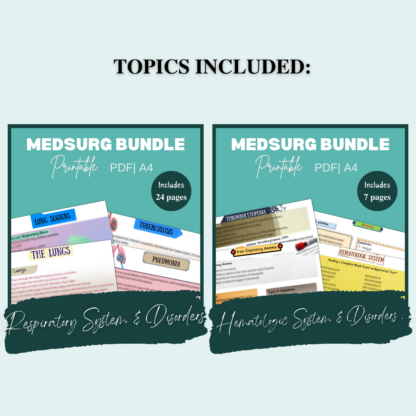 Med Surg Study Notes Bundle